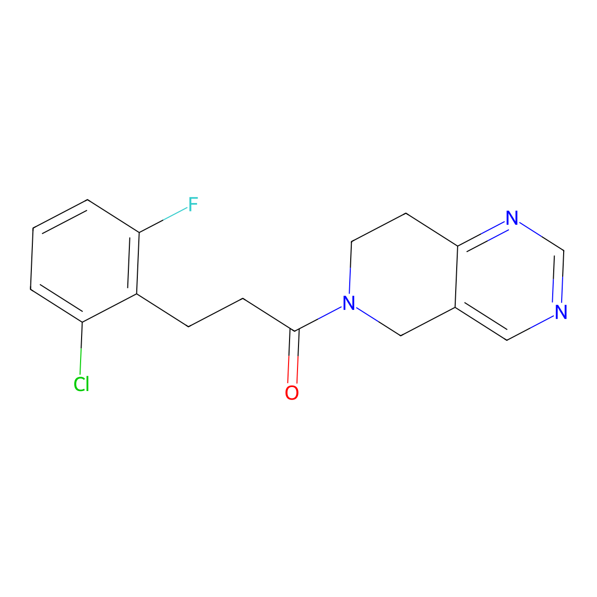 3-(2-chloro-6-fluorophenyl)-1-(7,8-dihydropyrido[4,3-d]pyrimidin-6(5H)-yl)propan-1-one molecular structure, CAS 1797711-97-7