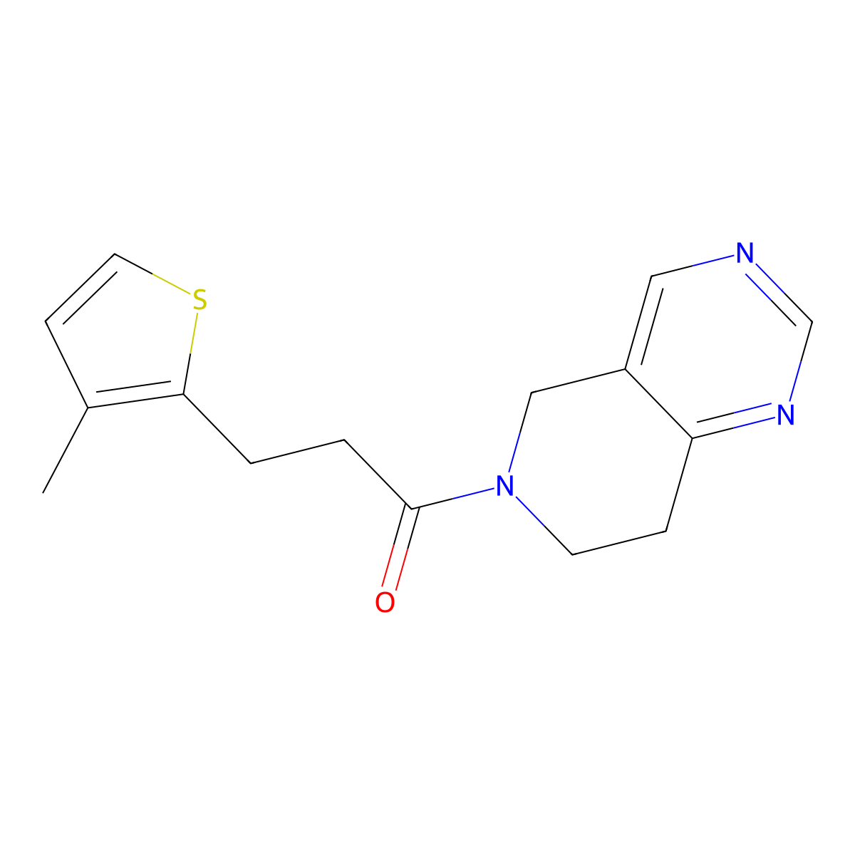 1-(7,8-dihydropyrido[4,3-d]pyrimidin-6(5H)-yl)-3-(3-methylthiophen-2-yl)propan-1-one molecular structure, CAS 1797712-04-9