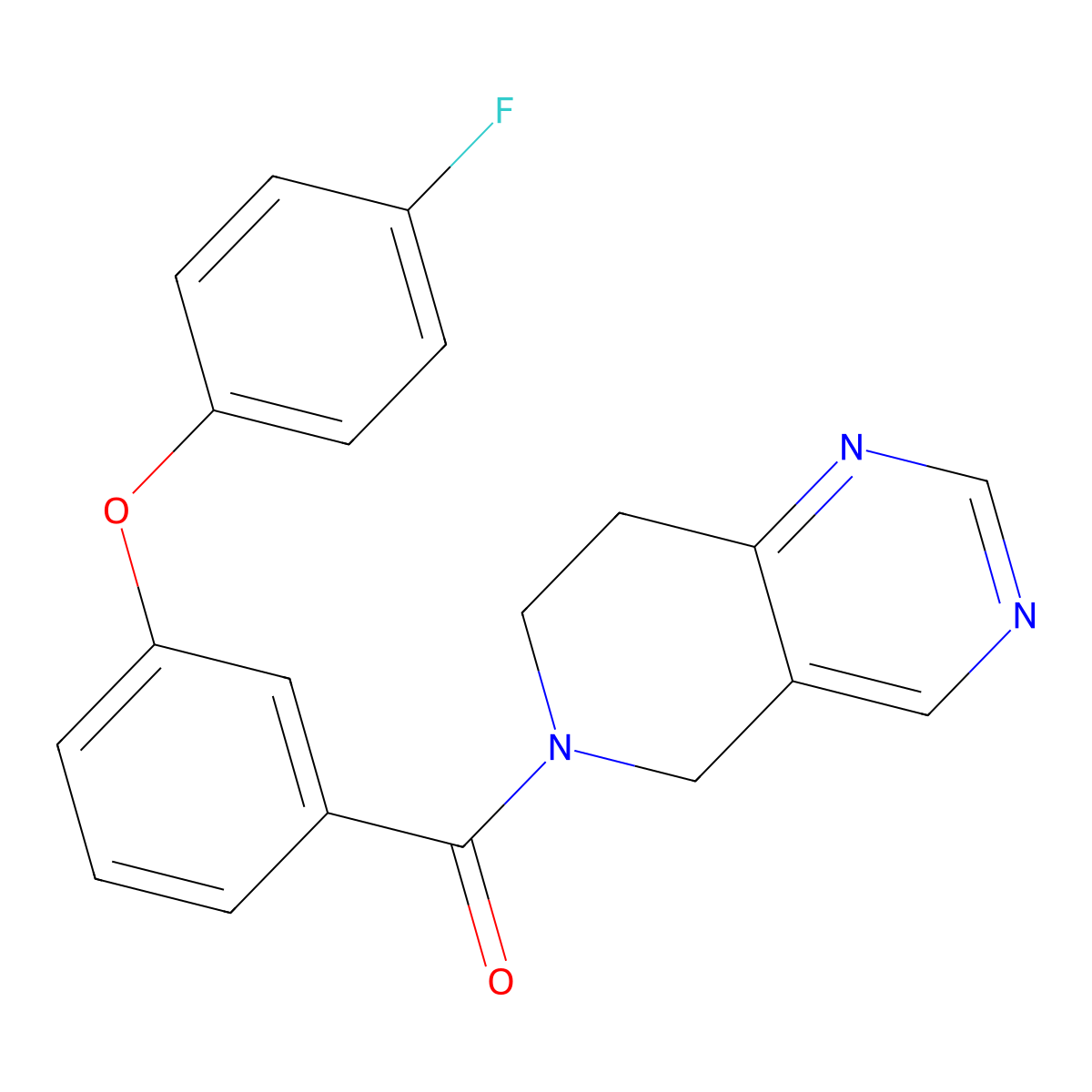 6-[3-(4-fluorophenoxy)benzoyl]-5H,6H,7H,8H-pyrido[4,3-d]pyrimidine molecular structure, CAS 1797712-14-1