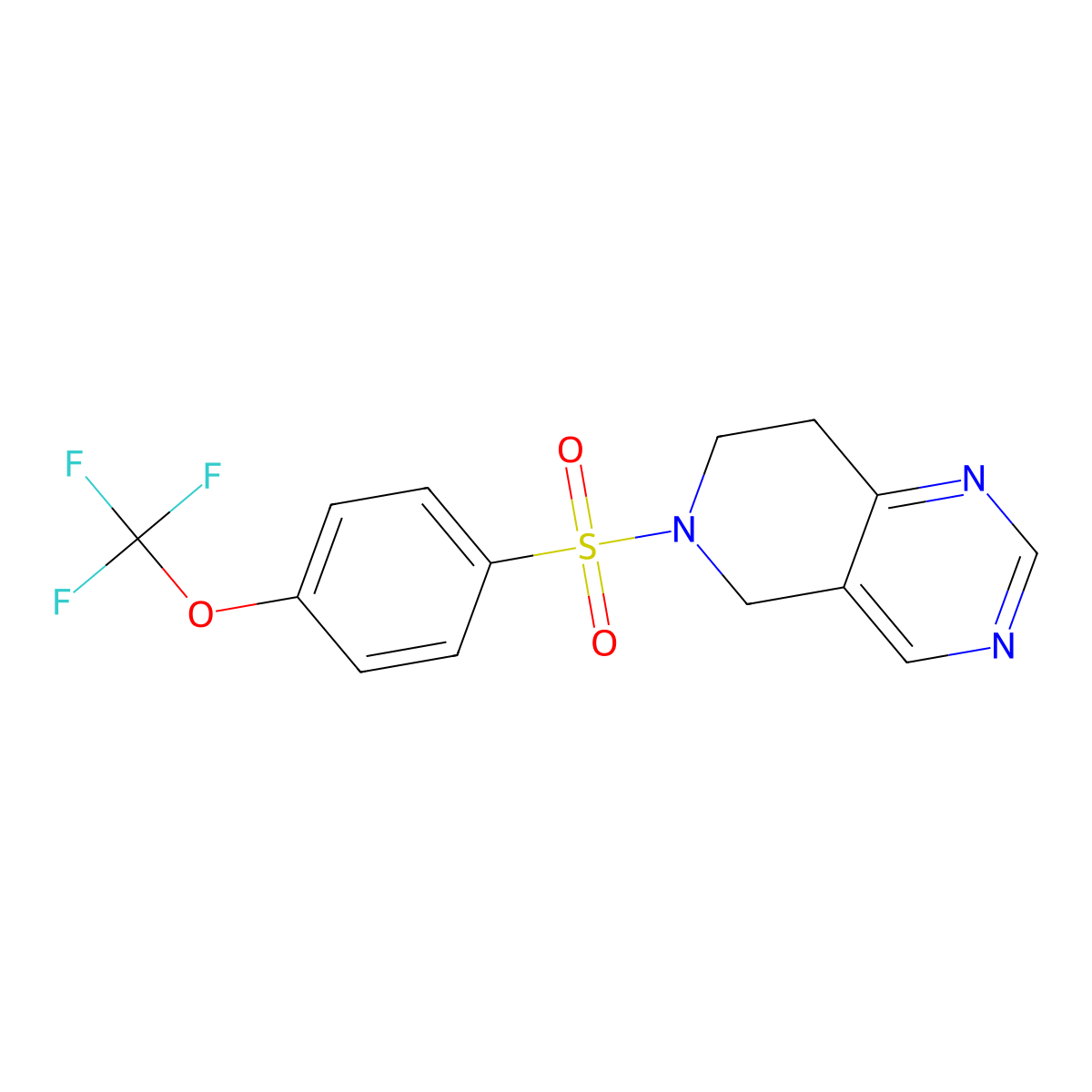 6-((4-(Trifluoromethoxy)phenyl)sulfonyl)-5,6,7,8-tetrahydropyrido[4,3-d]pyrimidine molecular structure, CAS 1797713-03-1