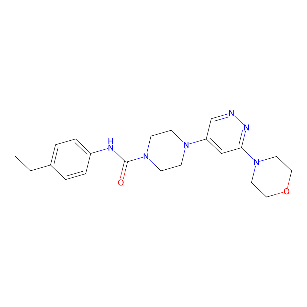 N-(4-ethylphenyl)-4-(6-morpholinopyridazin-4-yl)piperazine-1-carboxamide molecular structure, CAS 1797714-92-1