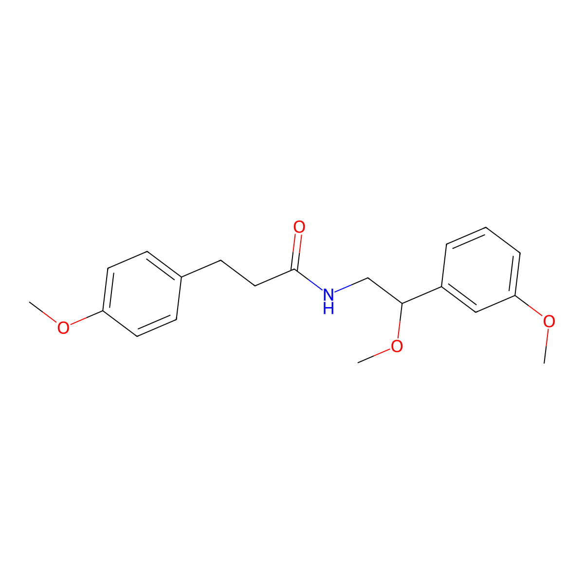 N-[2-methoxy-2-(3-methoxyphenyl)ethyl]-3-(4-methoxyphenyl)propanamide molecular structure, CAS 1797715-43-5