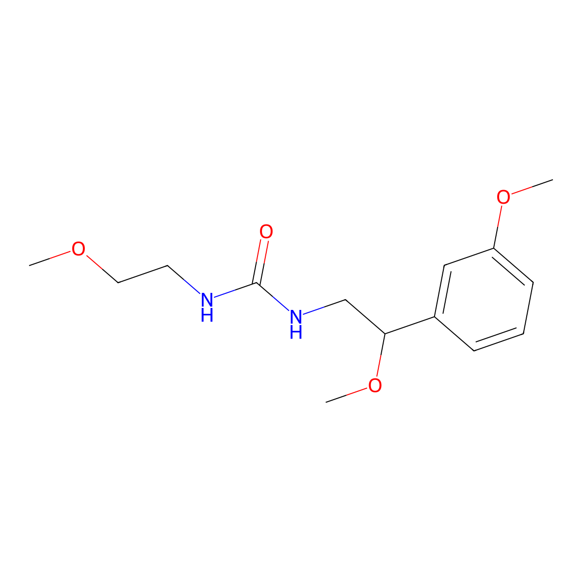 1-[2-Methoxy-2-(3-methoxyphenyl)ethyl]-3-(2-methoxyethyl)urea molecular structure, CAS 1797715-71-9