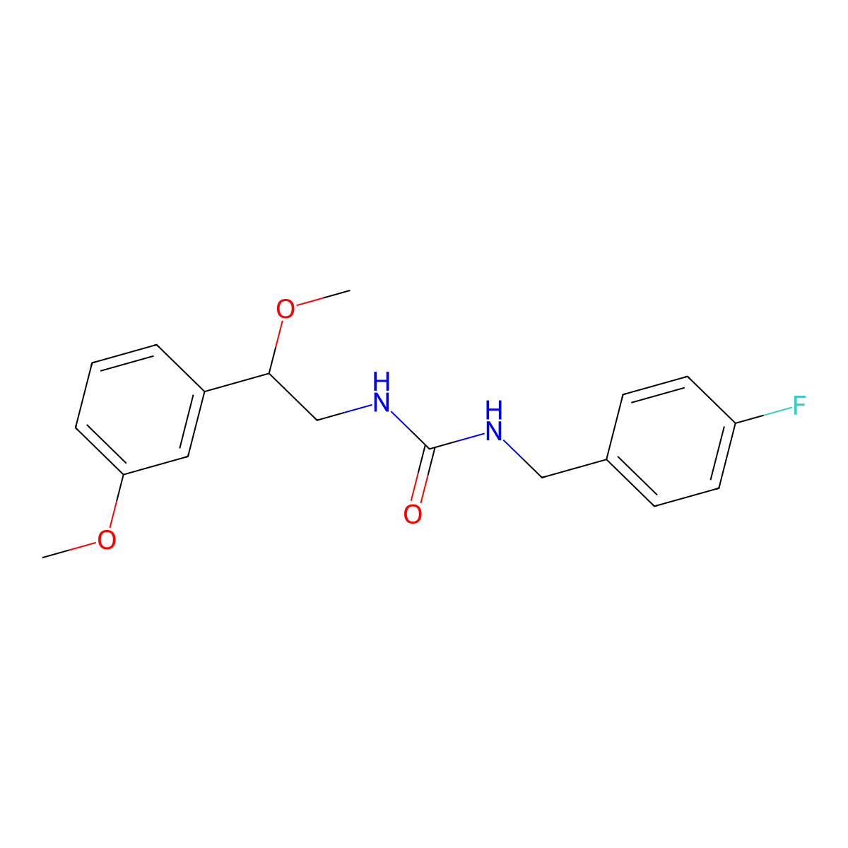 1-(4-Fluorobenzyl)-3-(2-methoxy-2-(3-methoxyphenyl)ethyl)urea molecular structure, CAS 1797715-76-4