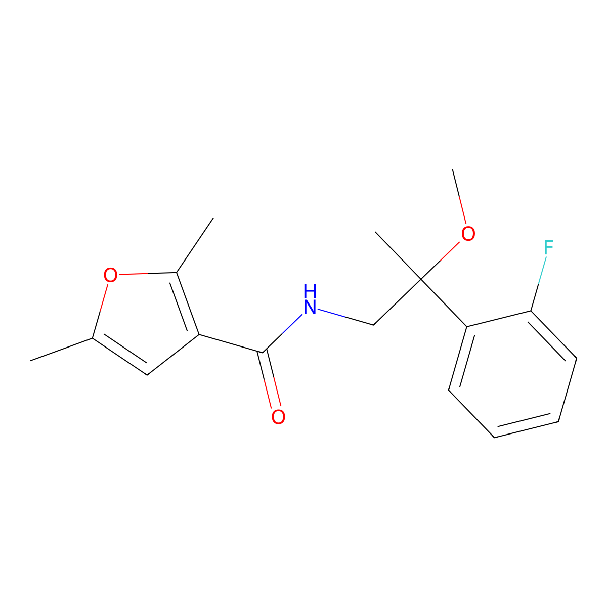 N-[2-(2-Fluorophenyl)-2-methoxypropyl]-2,5-dimethylfuran-3-carboxamide molecular structure, CAS 1797715-93-5