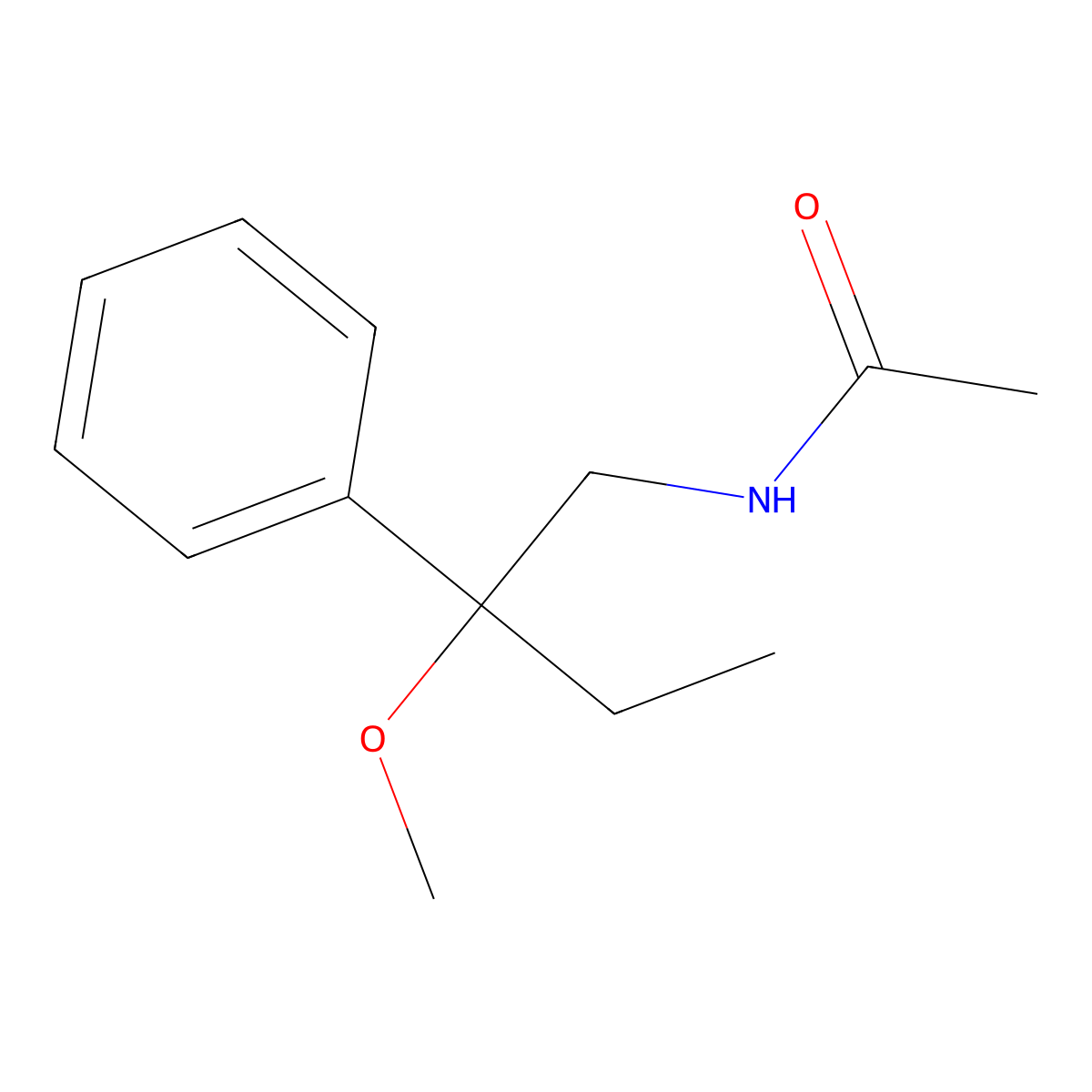 N-(2-methoxy-2-phenylbutyl)acetamide molecular structure, CAS 1797716-40-5