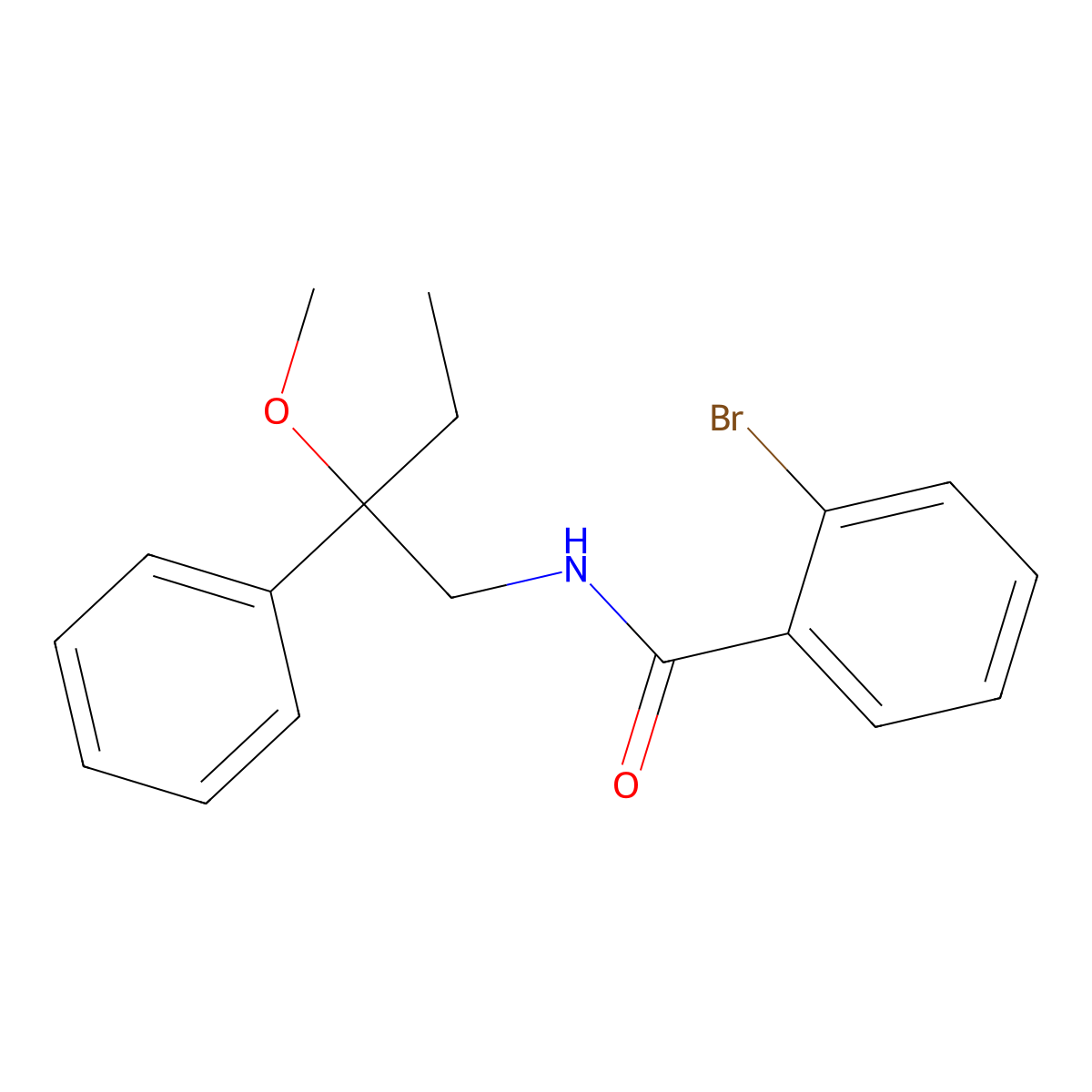 2-bromo-N-(2-methoxy-2-phenylbutyl)benzamide molecular structure, CAS 1797716-45-0