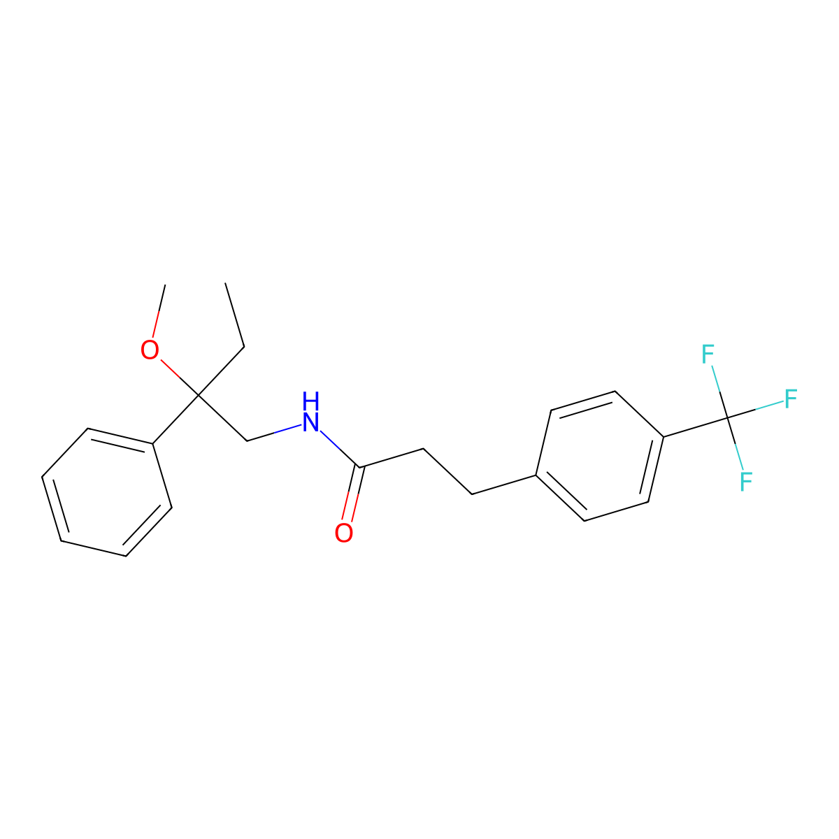 N-(2-Methoxy-2-phenylbutyl)-3-[4-(trifluoromethyl)phenyl]propanamide molecular structure, CAS 1797716-49-4