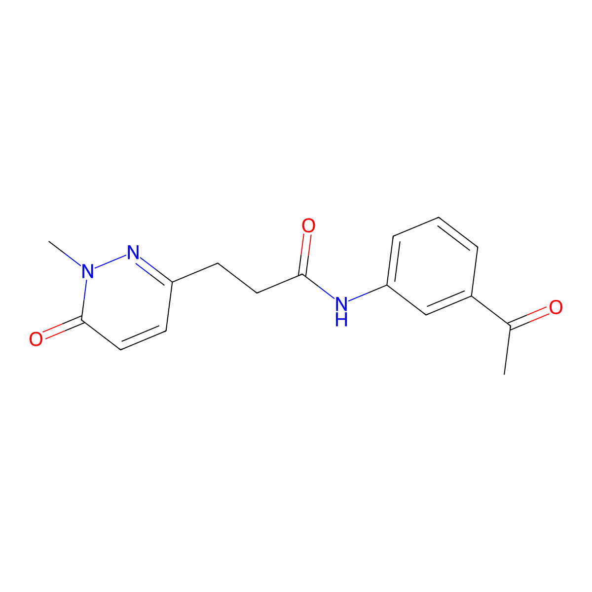N-(3-acetylphenyl)-3-(1-methyl-6-oxo-1,6-dihydropyridazin-3-yl)propanamide molecular structure, CAS 1797717-26-0