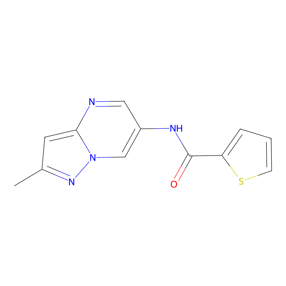 N-(2-methylpyrazolo[1,5-a]pyrimidin-6-yl)thiophene-2-carboxamide molecular structure, CAS 1797717-97-5