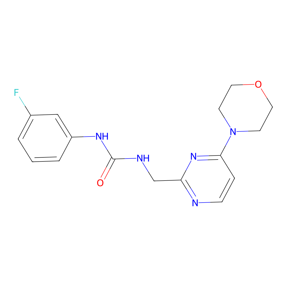1-(3-Fluorophenyl)-3-((4-morpholinopyrimidin-2-yl)methyl)urea molecular structure, CAS 1797718-14-9