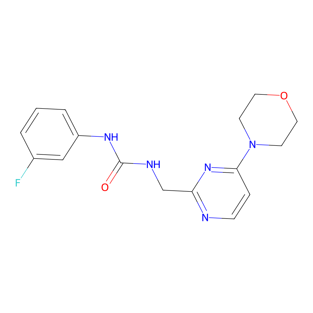 1-(3-Fluorophenyl)-3-((4-morpholinopyrimidin-2-yl)methyl)urea molecular structure, CAS 1797718-14-9