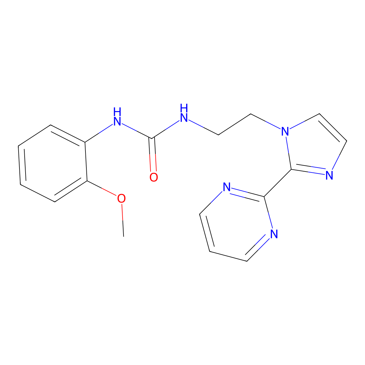 1-(2-methoxyphenyl)-3-(2-(2-(pyrimidin-2-yl)-1H-imidazol-1-yl)ethyl)urea molecular structure, CAS 1797718-59-2