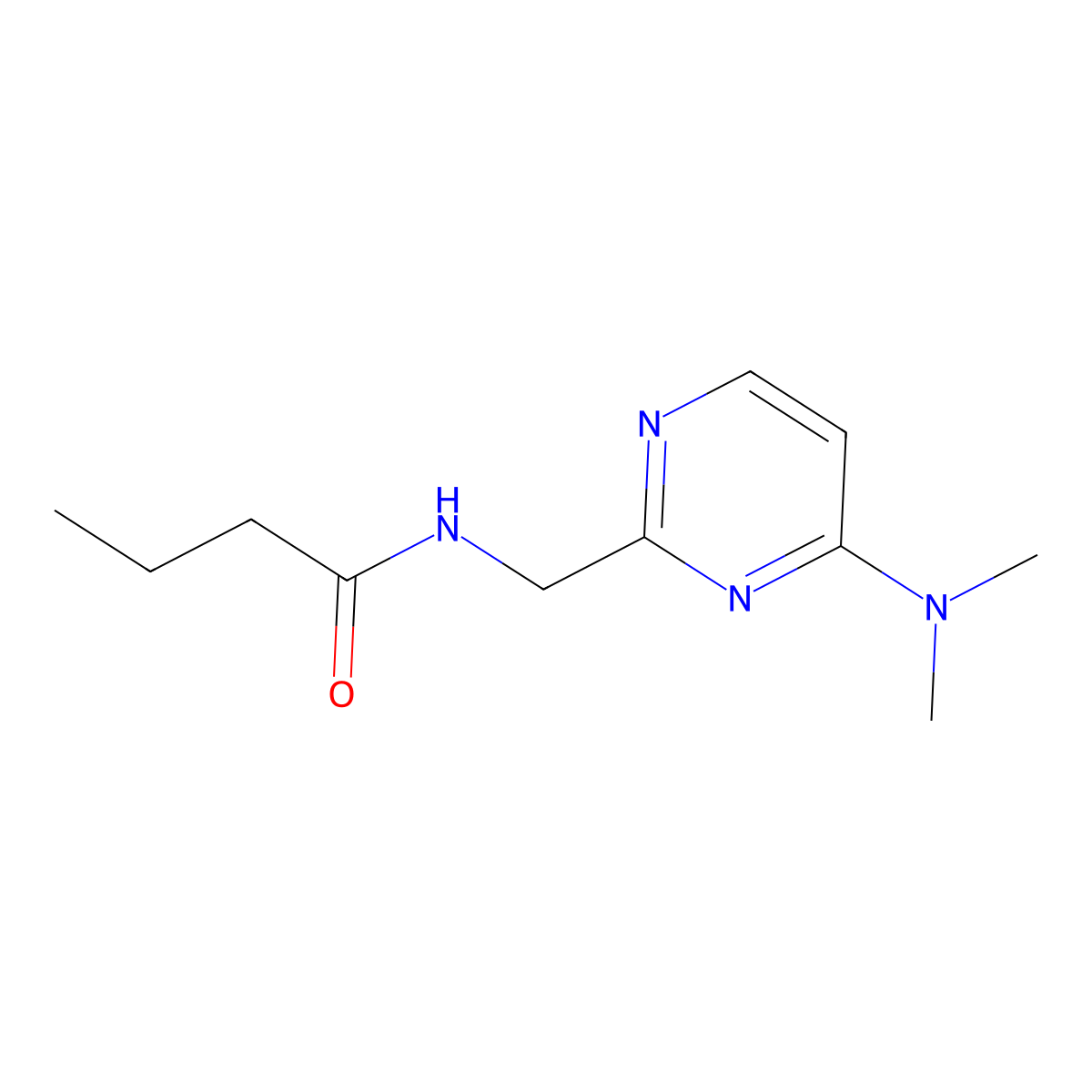 N-((4-(dimethylamino)pyrimidin-2-yl)methyl)butyramide molecular structure, CAS 1797718-75-2
