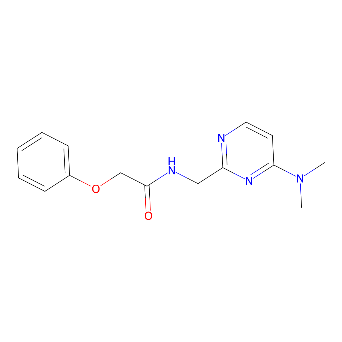 N-{[4-(dimethylamino)pyrimidin-2-yl]methyl}-2-phenoxyacetamide molecular structure, CAS 1797718-82-1