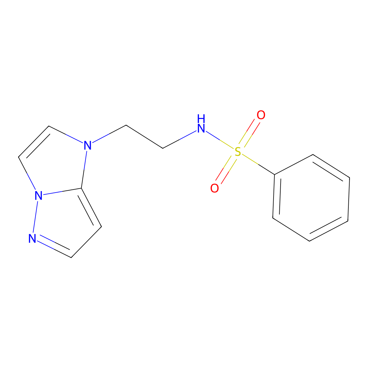 N-(2-(1H-imidazo[1,2-b]pyrazol-1-yl)ethyl)benzenesulfonamide molecular structure, CAS 1797718-93-4