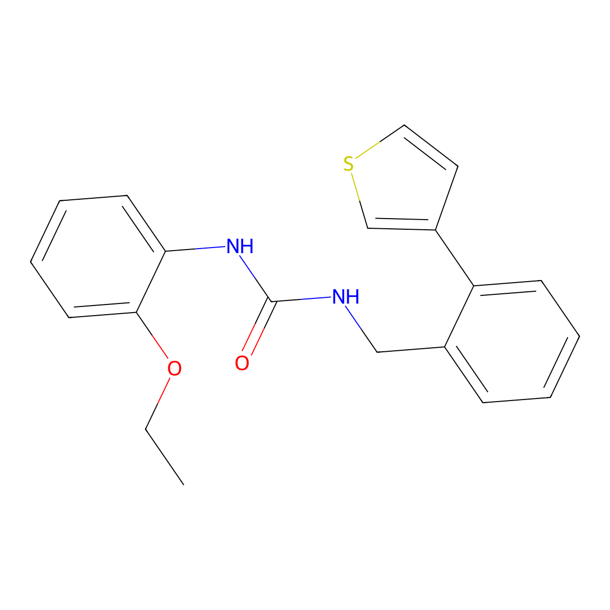 1-(2-Ethoxyphenyl)-3-(2-(thiophen-3-yl)benzyl)urea molecular structure, CAS 1797719-74-4