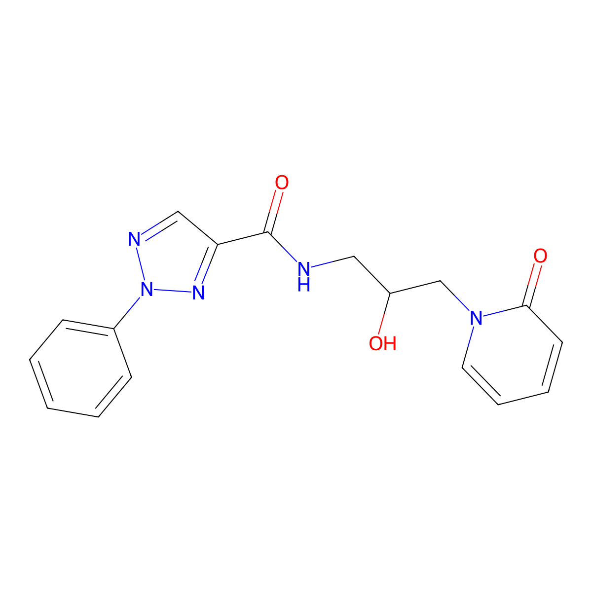 N-(2-hydroxy-3-(2-oxopyridin-1(2H)-yl)propyl)-2-phenyl-2H-1,2,3-triazole-4-carboxamide molecular structure, CAS 1797720-63-8