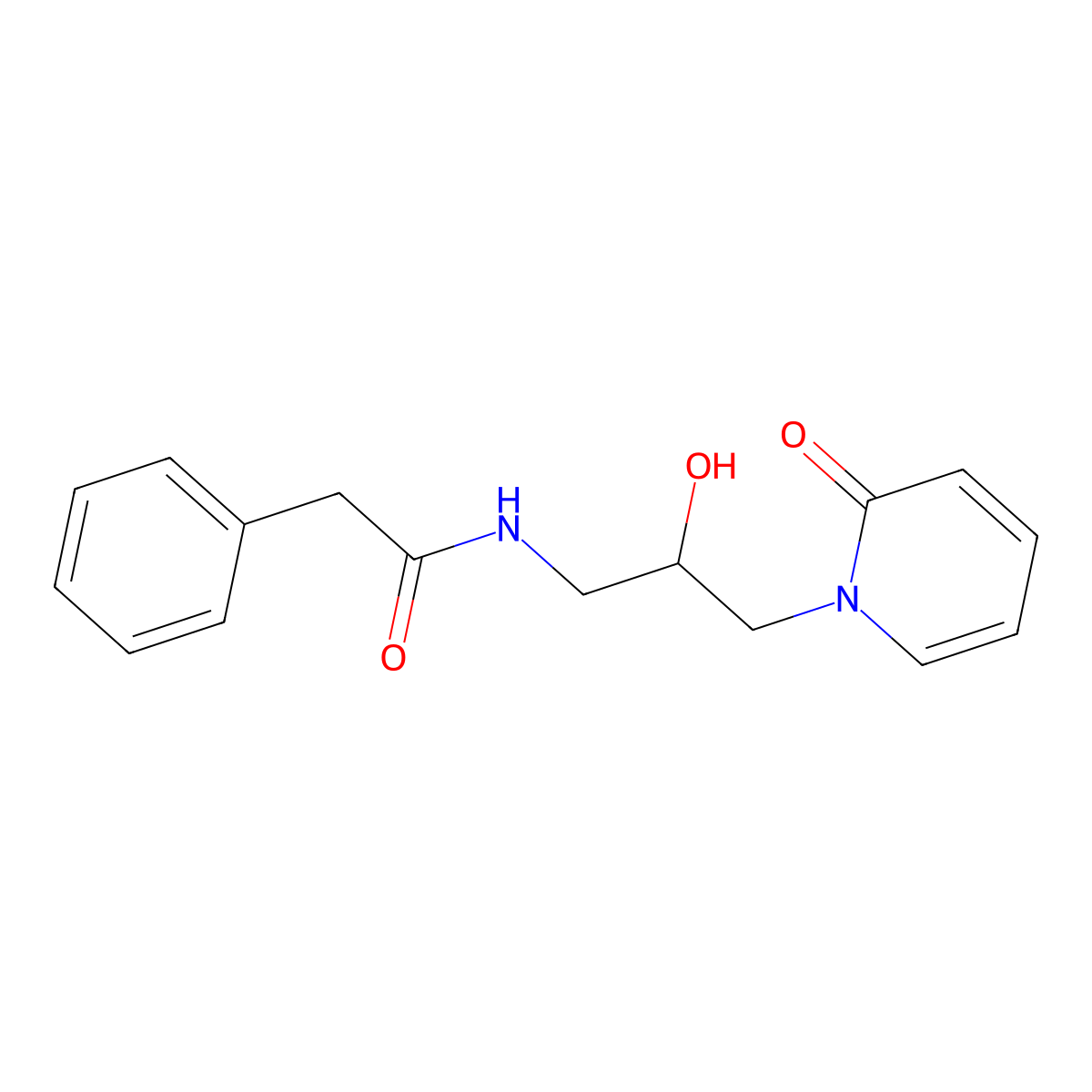 N-(2-hydroxy-3-(2-oxopyridin-1(2H)-yl)propyl)-2-phenylacetamide molecular structure, CAS 1797720-75-2
