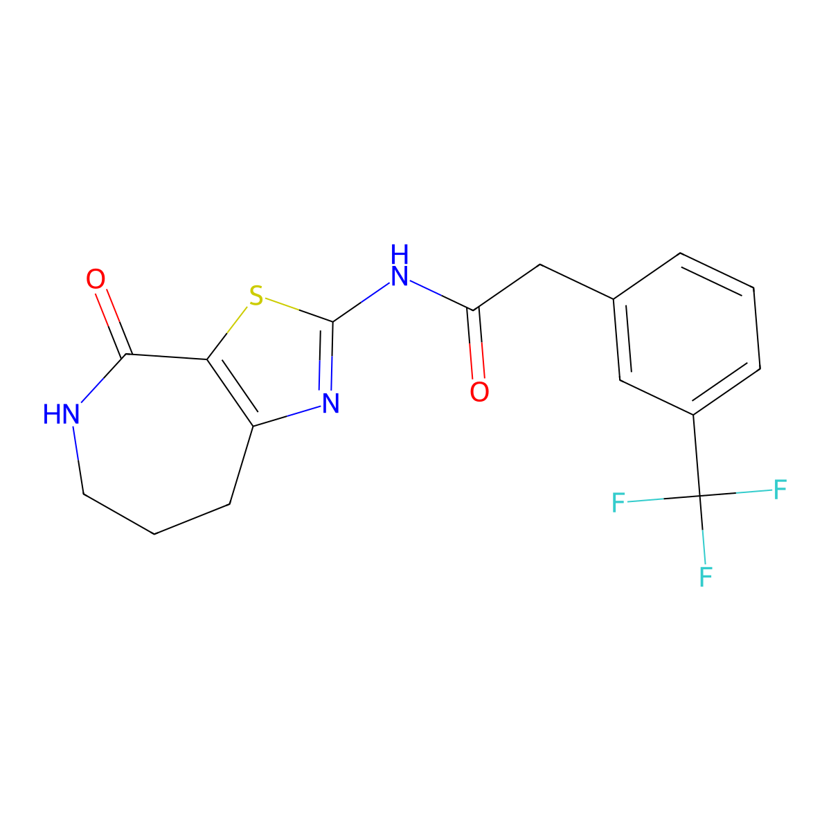 N-(4-oxo-5,6,7,8-tetrahydro-4H-thiazolo[5,4-c]azepin-2-yl)-2-(3-(trifluoromethyl)phenyl)acetamide molecular structure, CAS 1797721-73-3