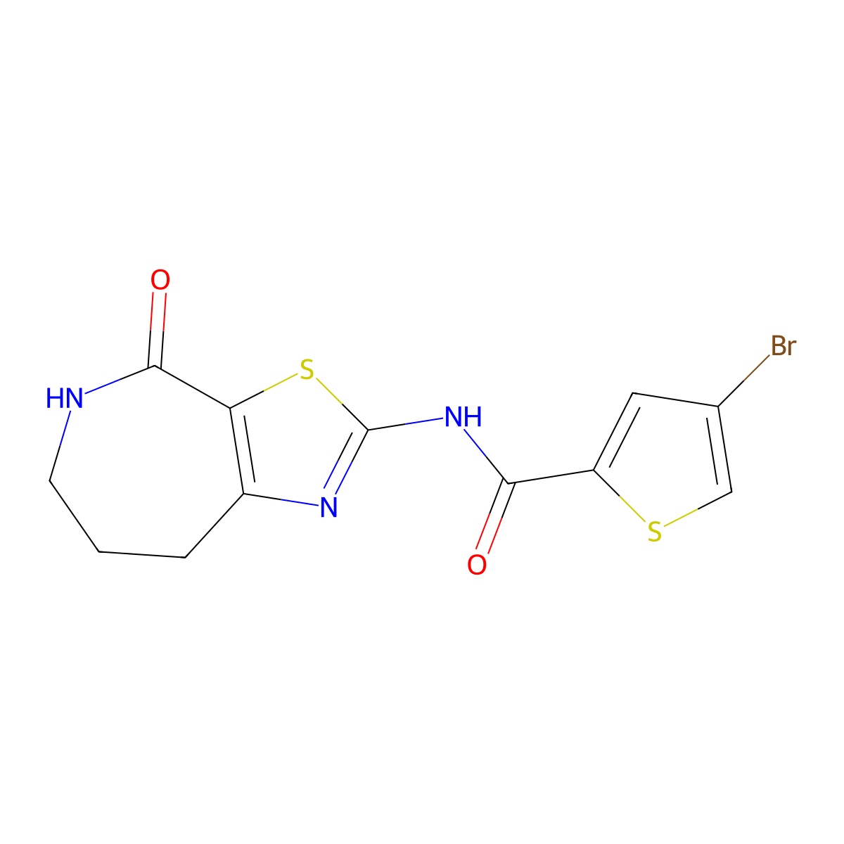 4-bromo-N-(4-oxo-5,6,7,8-tetrahydro-4H-thiazolo[5,4-c]azepin-2-yl)thiophene-2-carboxamide molecular structure, CAS 1797721-79-9