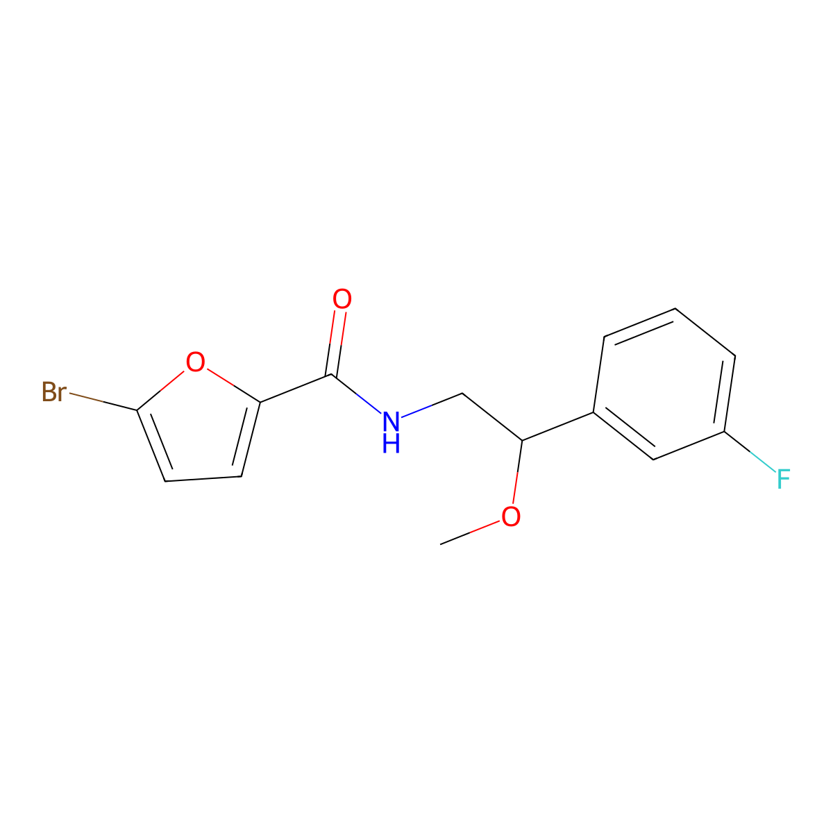5-Bromo-N-[2-(3-fluorophenyl)-2-methoxyethyl]furan-2-carboxamide molecular structure, CAS 1797722-06-5
