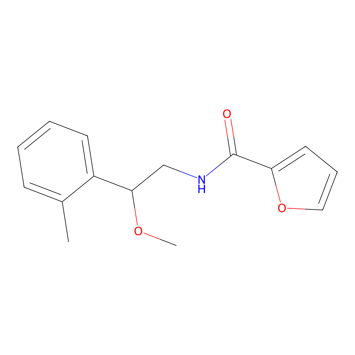 N-(2-methoxy-2-(o-tolyl)ethyl)furan-2-carboxamide molecular structure, CAS 1797722-25-8