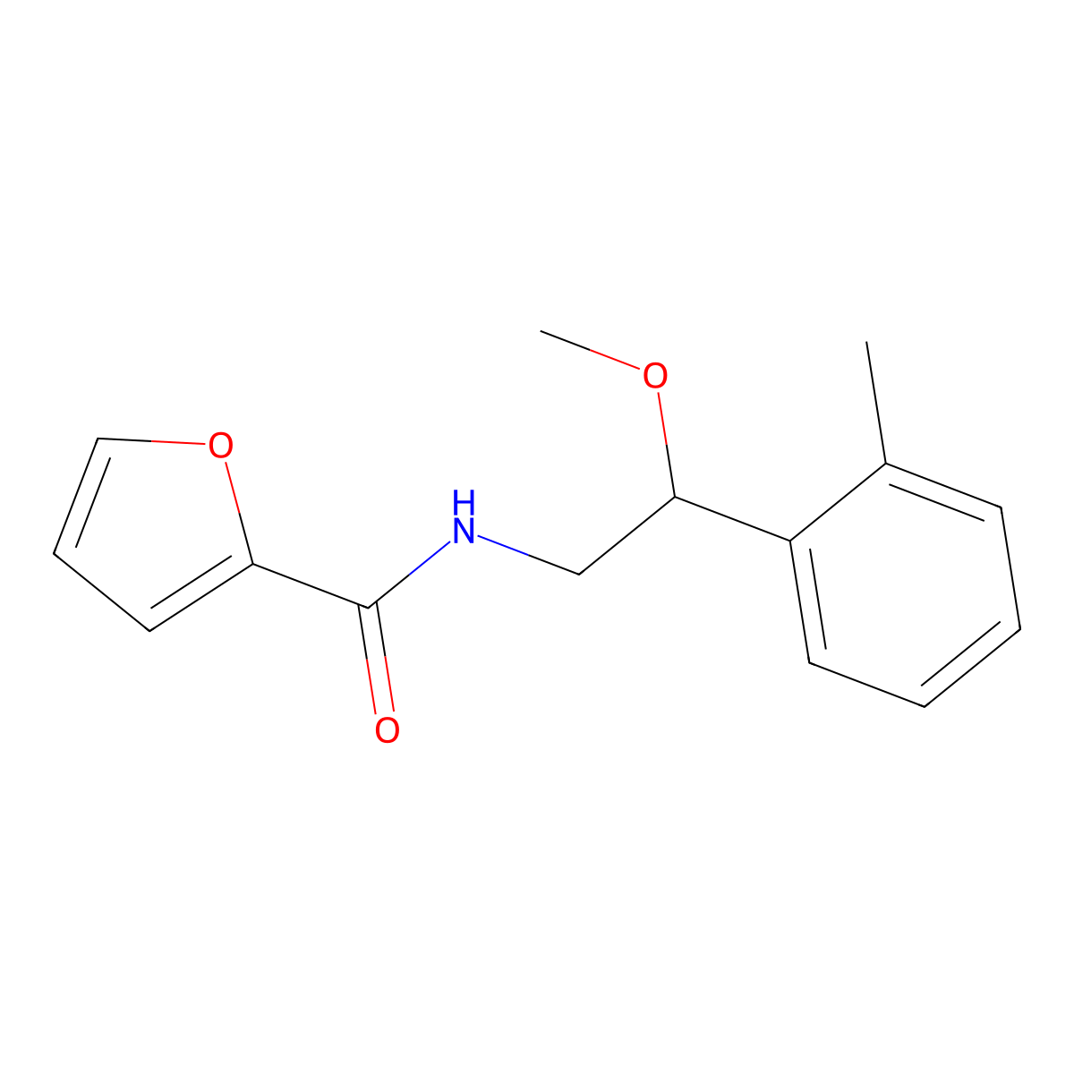 N-(2-methoxy-2-(o-tolyl)ethyl)furan-2-carboxamide molecular structure, CAS 1797722-25-8