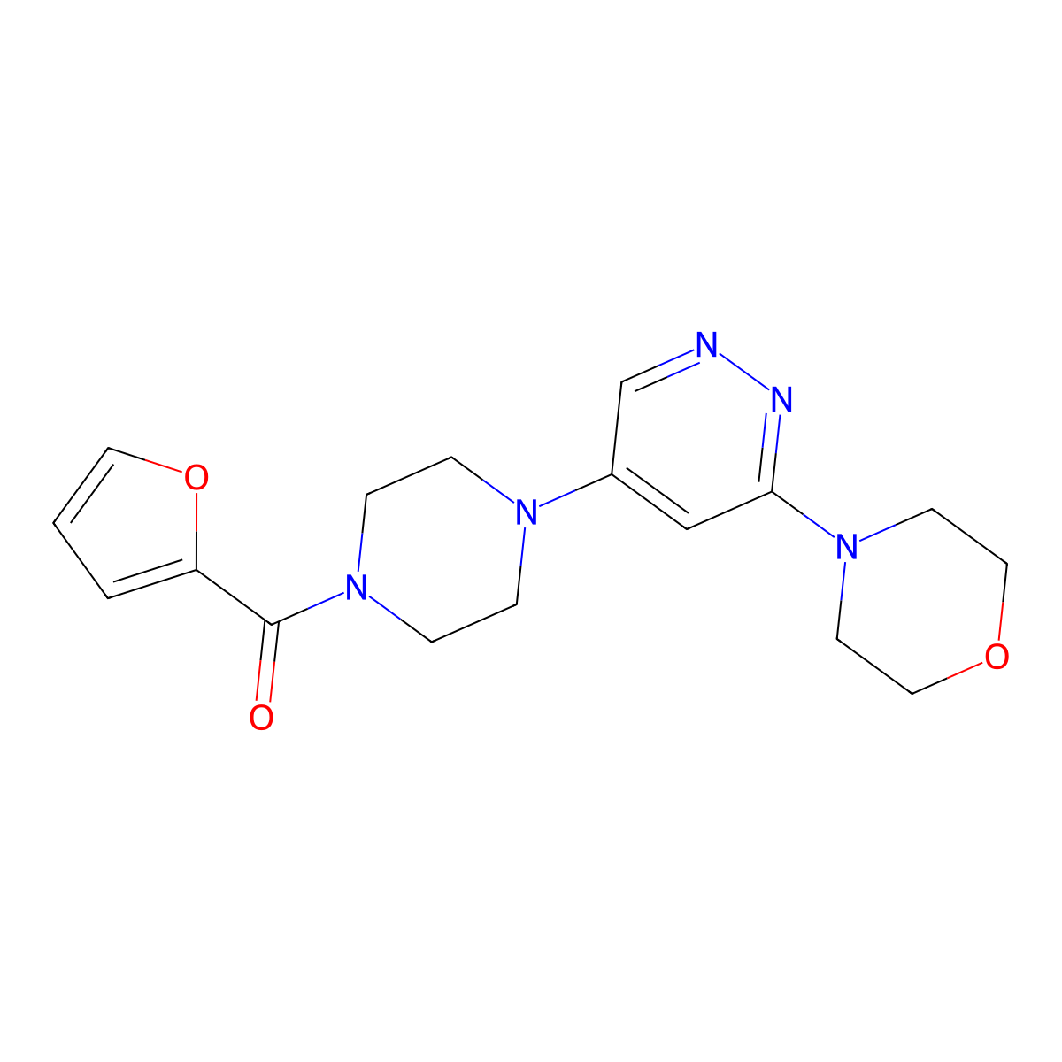 Furan-2-yl(4-(6-morpholinopyridazin-4-yl)piperazin-1-yl)methanone molecular structure, CAS 1797722-55-4