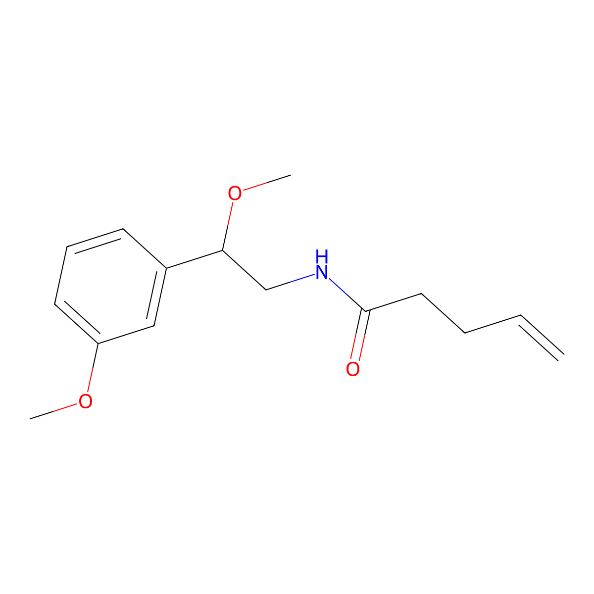 N-[2-methoxy-2-(3-methoxyphenyl)ethyl]pent-4-enamide molecular structure, CAS 1797722-74-7