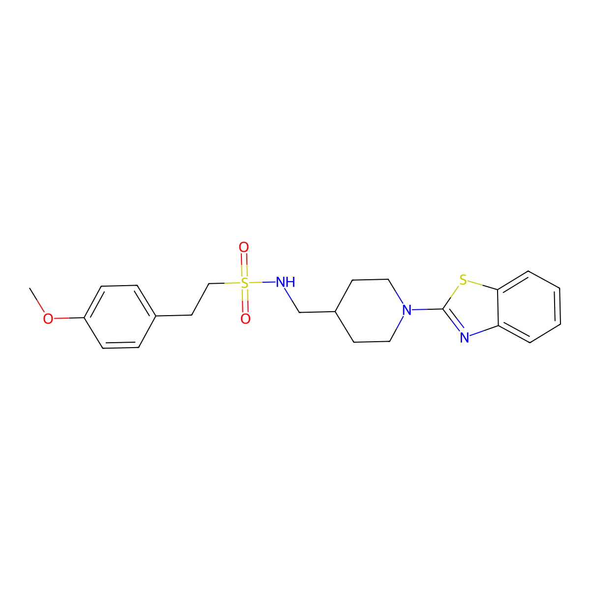N-((1-(benzo[d]thiazol-2-yl)piperidin-4-yl)methyl)-2-(4-methoxyphenyl)ethanesulfonamide molecular structure, CAS 1797724-83-4