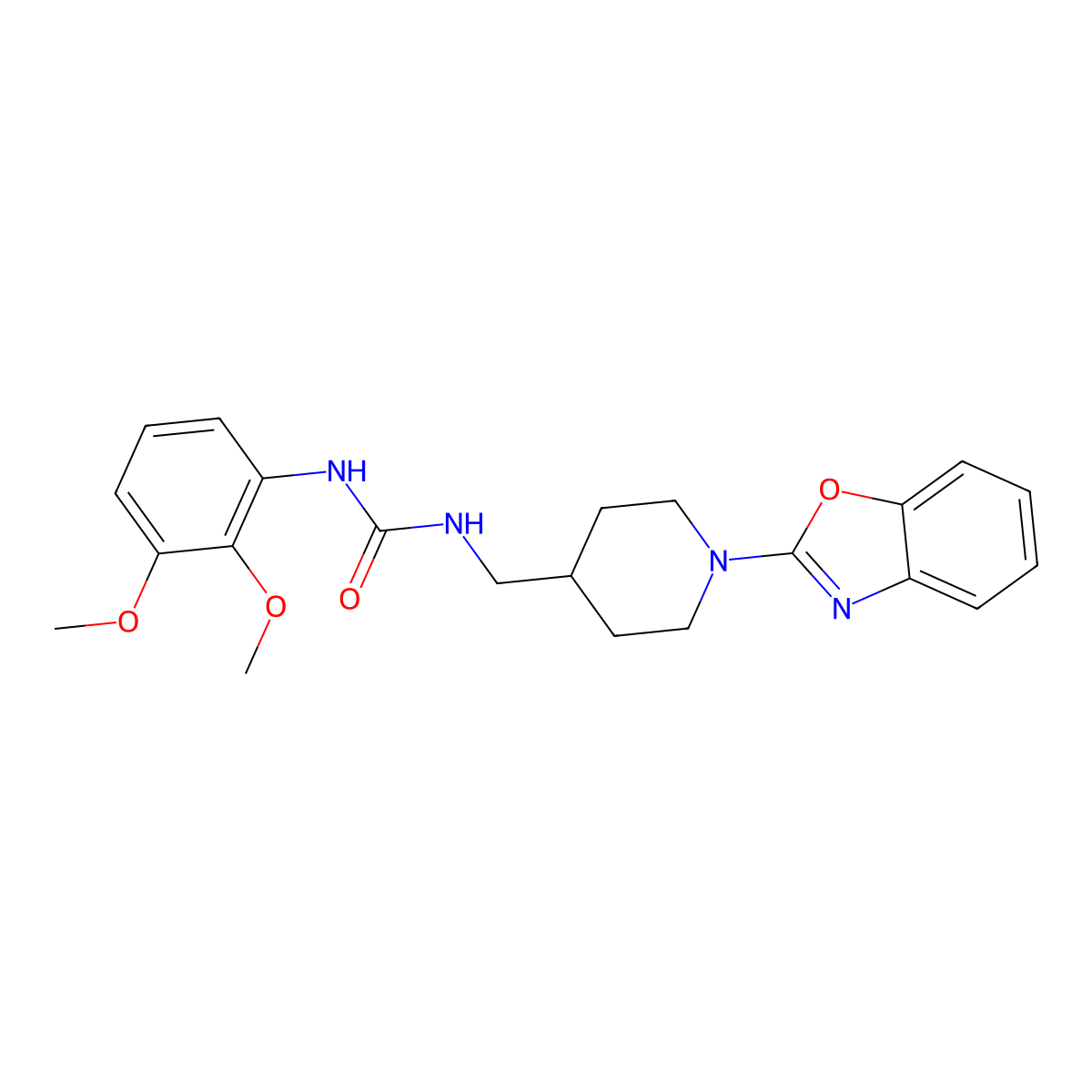 1-((1-(Benzo[d]oxazol-2-yl)piperidin-4-yl)methyl)-3-(2,3-dimethoxyphenyl)urea molecular structure, CAS 1797725-84-8