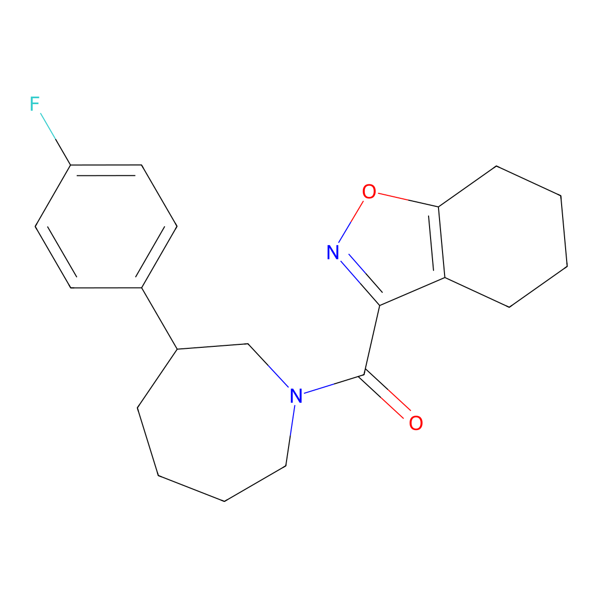 (3-(4-Fluorophenyl)azepan-1-yl)(4,5,6,7-tetrahydrobenzo[d]isoxazol-3-yl)methanone molecular structure, CAS 1797726-43-2