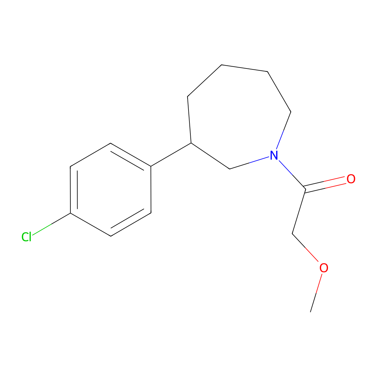 1-(3-(4-Chlorophenyl)azepan-1-yl)-2-methoxyethanone molecular structure, CAS 1797726-58-9