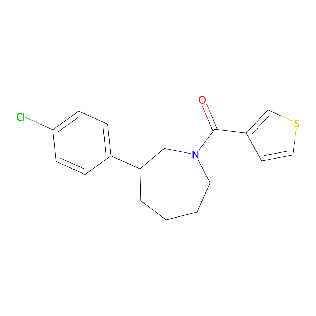 (3-(4-Chlorophenyl)azepan-1-yl)(thiophen-3-yl)methanone molecular structure, CAS 1797726-68-1