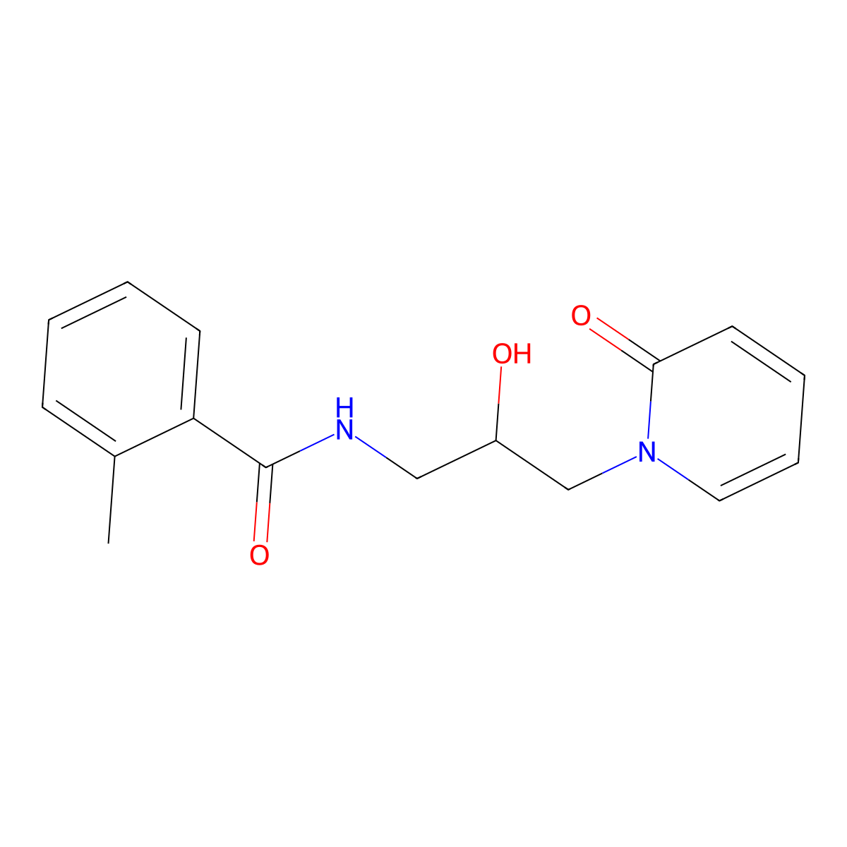 N-[2-hydroxy-3-(2-oxo-1,2-dihydropyridin-1-yl)propyl]-2-methylbenzamide molecular structure, CAS 1797726-91-0