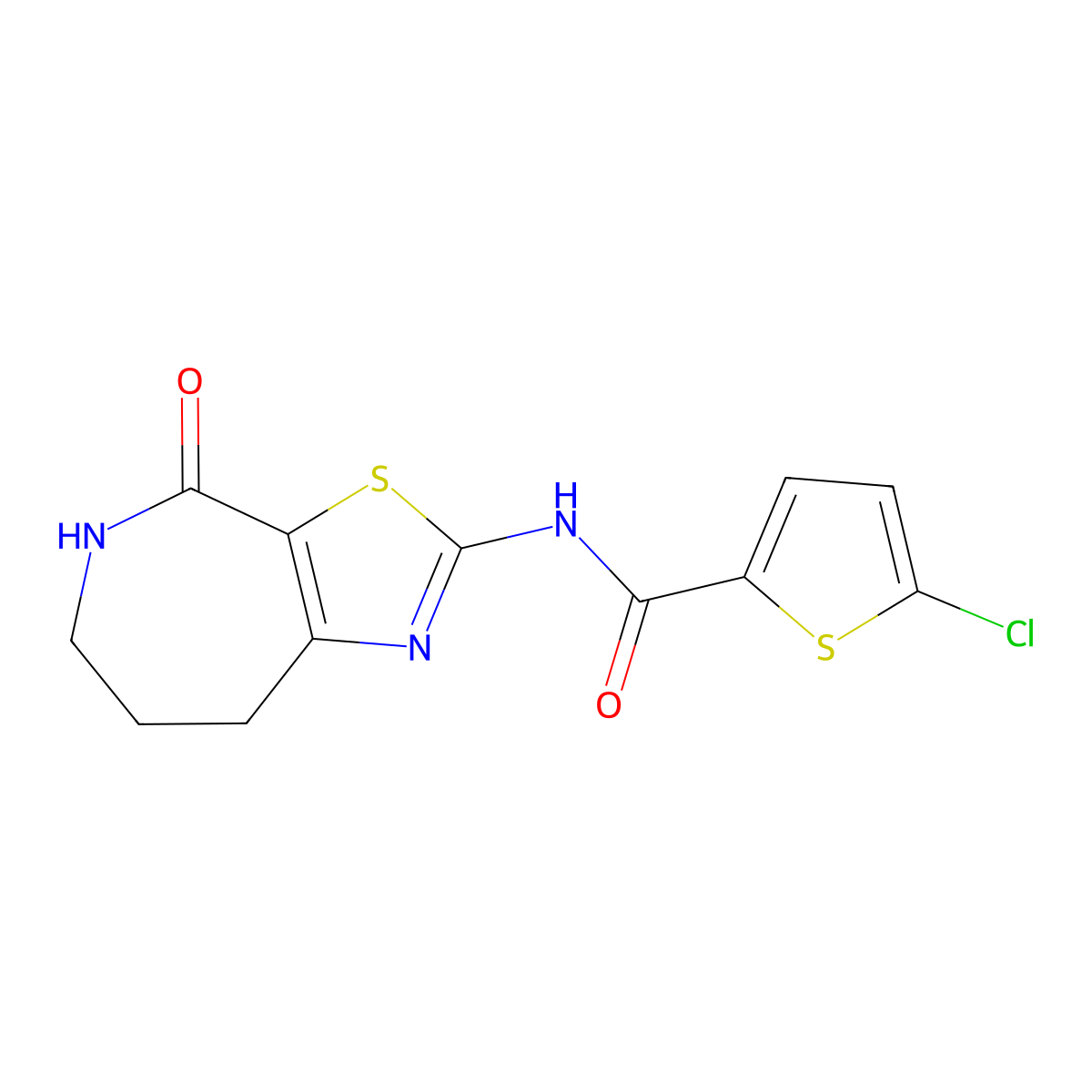 5-chloro-N-(4-oxo-5,6,7,8-tetrahydro-4H-thiazolo[5,4-c]azepin-2-yl)thiophene-2-carboxamide molecular structure, CAS 1797727-27-5