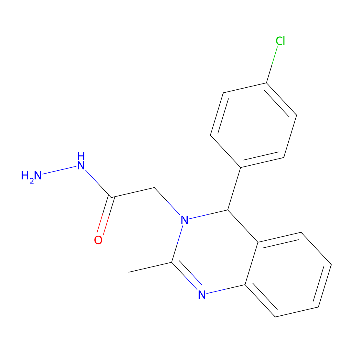 2-[4-(4-Chlorophenyl)-2-methyl-3,4-dihydroquinazolin-3-yl]acetohydrazide molecular structure, CAS 1797727-34-4