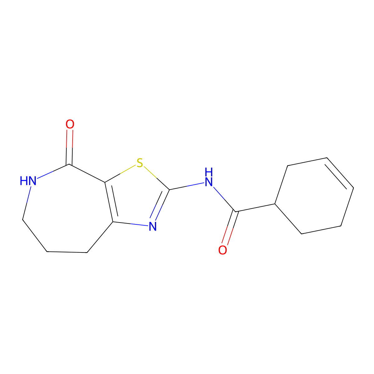N-(4-oxo-5,6,7,8-tetrahydro-4H-thiazolo[5,4-c]azepin-2-yl)cyclohex-3-enecarboxamide molecular structure, CAS 1797727-35-5