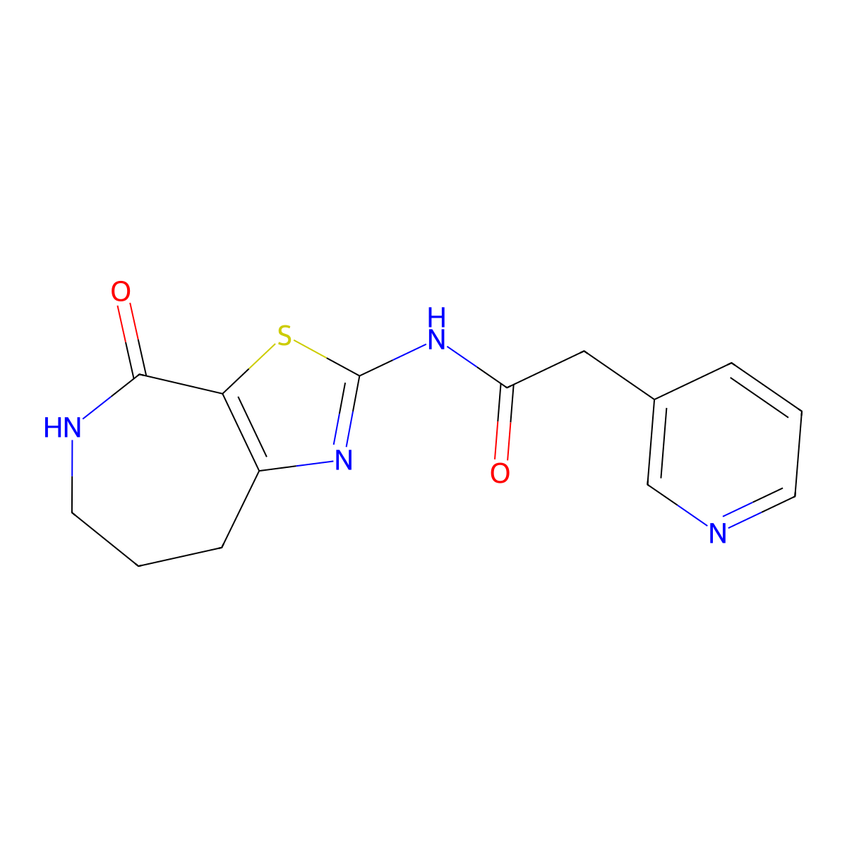 N-(4-oxo-5,6,7,8-tetrahydro-4H-thiazolo[5,4-c]azepin-2-yl)-2-(pyridin-3-yl)acetamide molecular structure, CAS 1797727-39-9