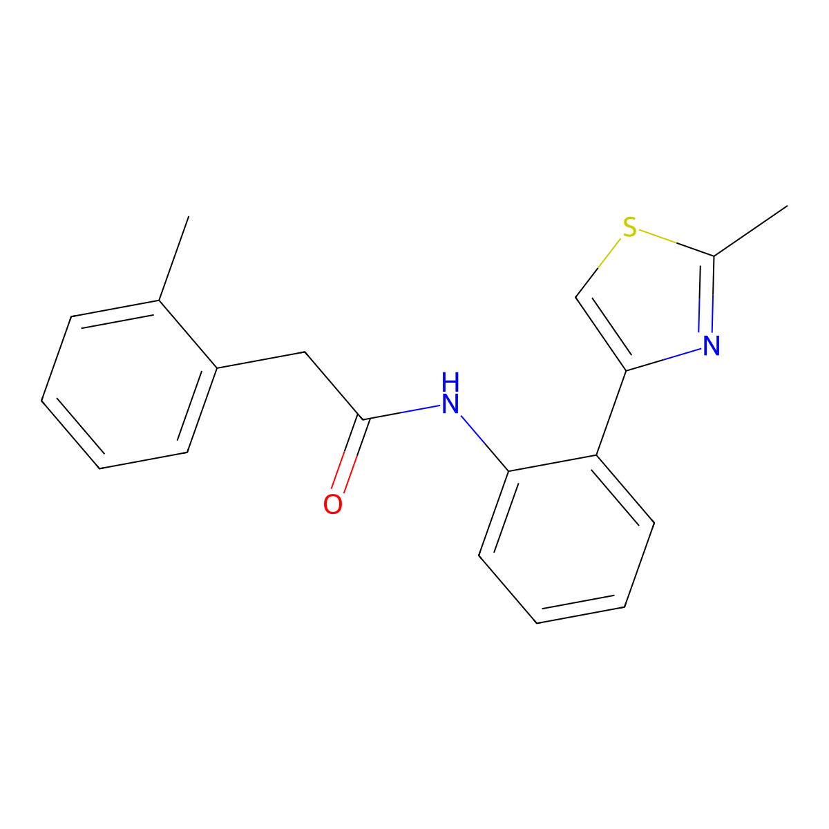 N-(2-(2-methylthiazol-4-yl)phenyl)-2-(o-tolyl)acetamide molecular structure, CAS 1797728-27-8