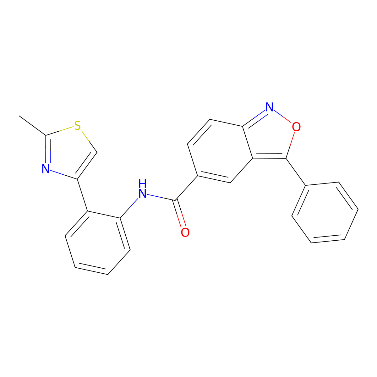 N-(2-(2-methylthiazol-4-yl)phenyl)-3-phenylbenzo[c]isoxazole-5-carboxamide molecular structure, CAS 1797728-49-4