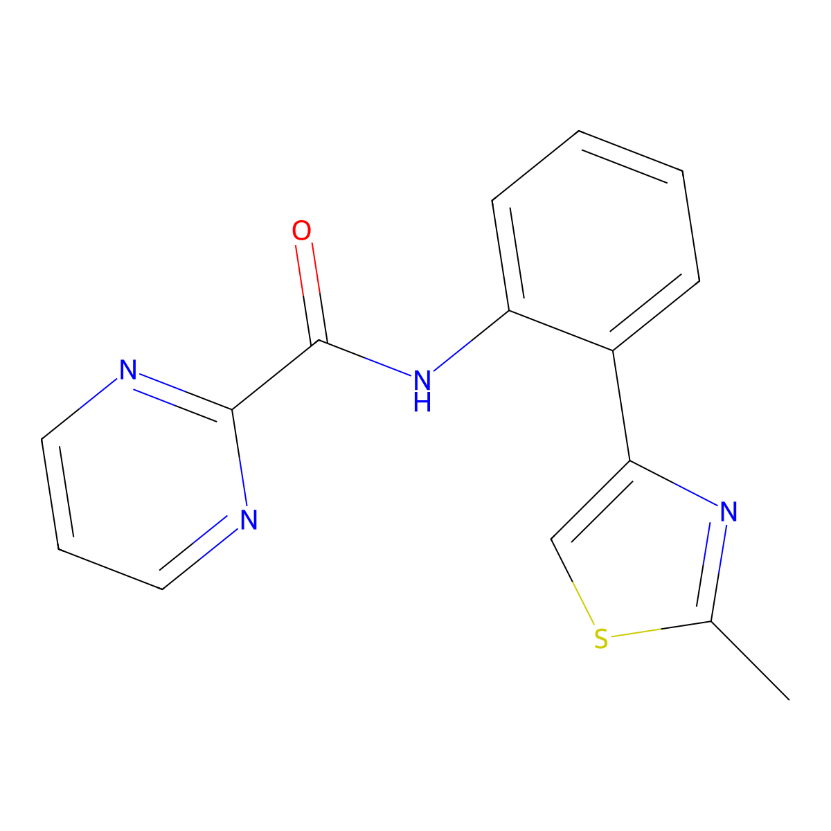 N-(2-(2-methylthiazol-4-yl)phenyl)pyrimidine-2-carboxamide molecular structure, CAS 1797728-86-9
