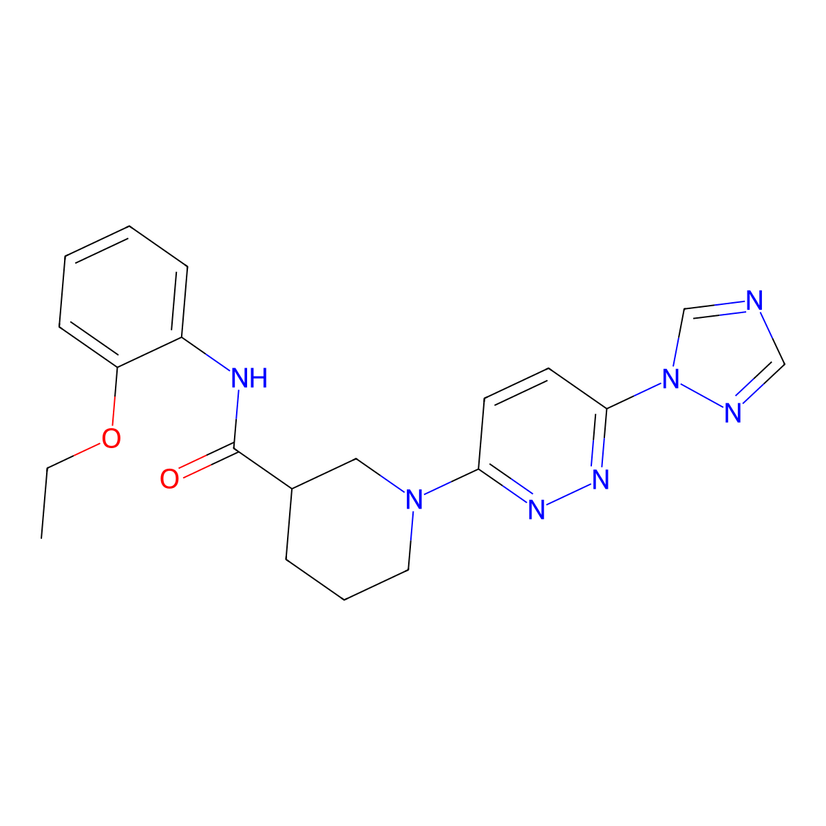 1-(6-(1H-1,2,4-triazol-1-yl)pyridazin-3-yl)-N-(2-ethoxyphenyl)piperidine-3-carboxamide molecular structure, CAS 1797729-54-4