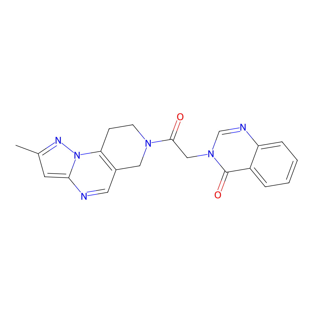 3-(2-{4-Methyl-2,3,7,11-tetraazatricyclo[7.4.0.0^{2,6}]trideca-1(9),3,5,7-tetraen-11-yl}-2-oxoethyl)-3,4-dihydroquinazolin-4-one molecular structure, CAS 1797735-73-9