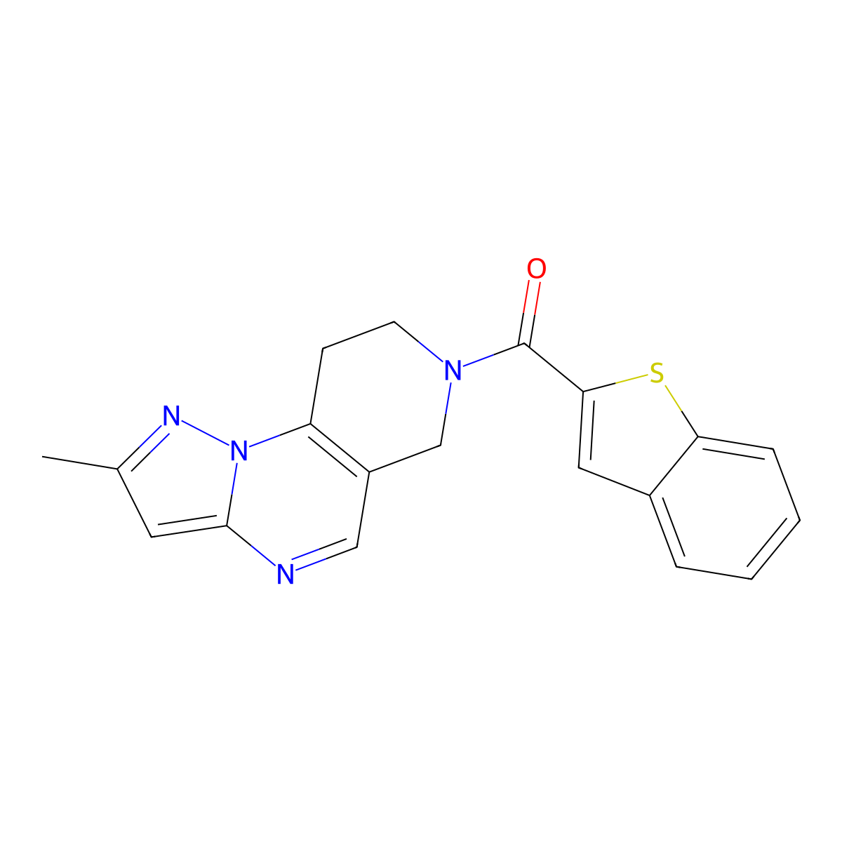 11-(1-Benzothiophene-2-carbonyl)-4-methyl-2,3,7,11-tetraazatricyclo[7.4.0.0^{2,6}]trideca-1(9),3,5,7-tetraene molecular structure, CAS 1797735-80-8