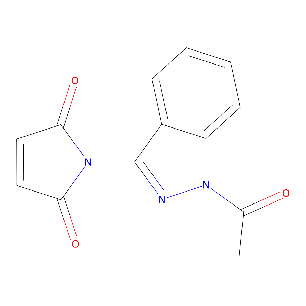 1-(1-acetyl-1H-indazol-3-yl)-1H-pyrrole-2,5-dione molecular structure, CAS 1797736-63-0
