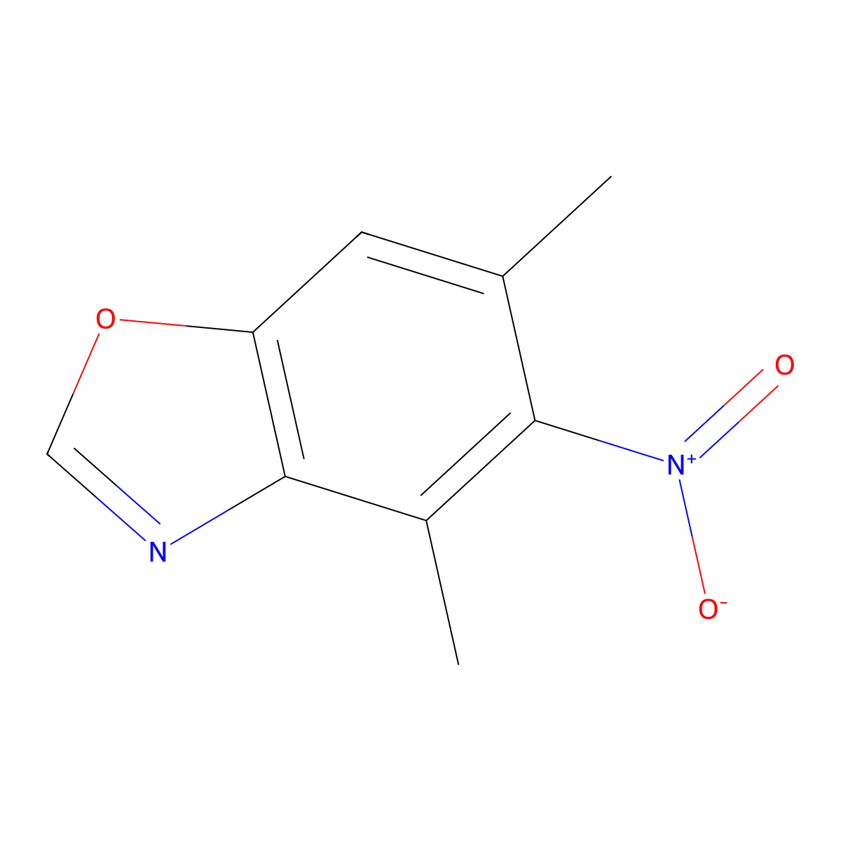 4,6-Dimethyl-5-nitro-1,3-benzoxazole molecular structure, CAS 1797737-65-5
