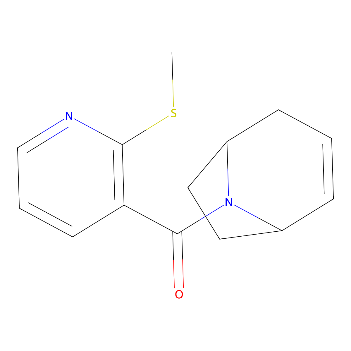 (1R,5S)-8-azabicyclo[3.2.1]oct-2-en-8-yl(2-(methylthio)pyridin-3-yl)methanone molecular structure, CAS 1797739-33-3