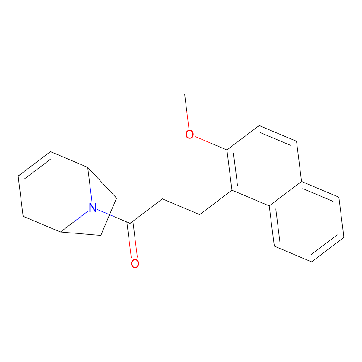 1-((1R,5S)-8-azabicyclo[3.2.1]oct-2-en-8-yl)-3-(2-methoxynaphthalen-1-yl)propan-1-one molecular structure, CAS 1797739-90-2